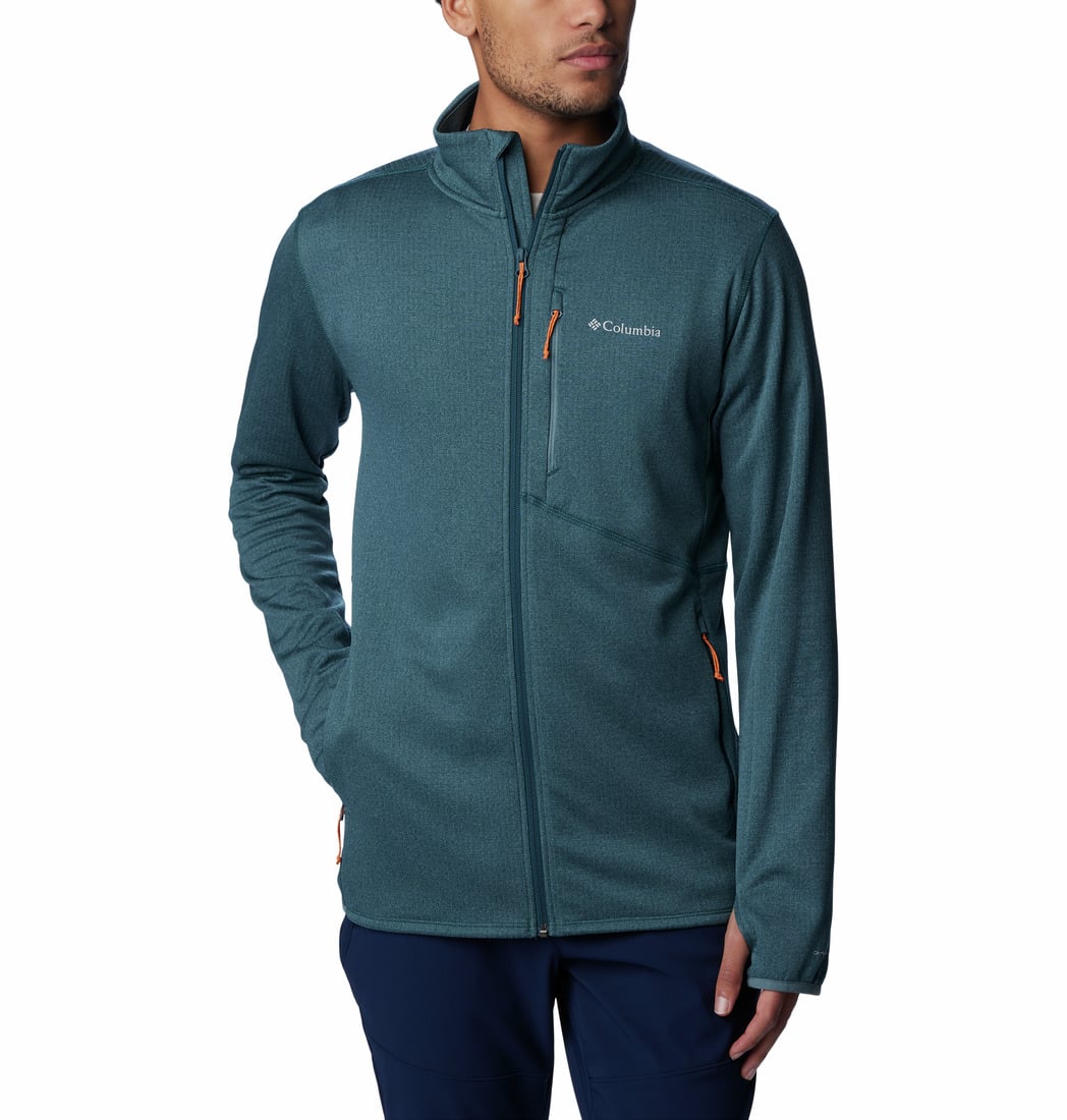 Veste Polaire Columbia Pour Homme - Steens Mountain 2.0 - Zippée - Col Montant - Poches Zippées - Couleur Charcoal Heather - Taille M