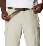 A close up of a Man in grey shorts front view