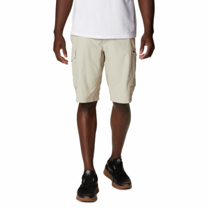 A Man in grey shorts front view