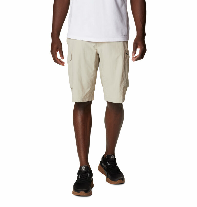 A Man in grey shorts front view