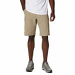 a man wearing brown shorts