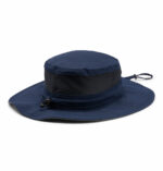 a blue hat