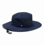 a blue hat