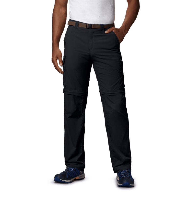 a man wearing black pants