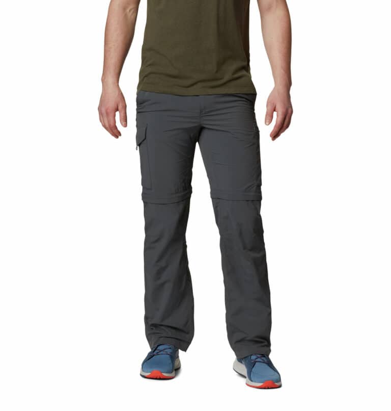 a man wearing grey pants