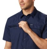 a man wearing a blue shirt
