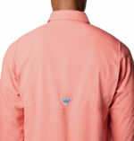 a man wearing a pink shirt