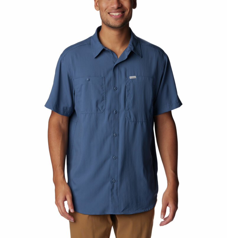 a man wearing a blue shirt
