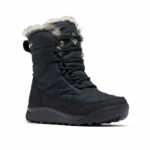 a black boot with fur on the side