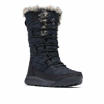 a black boot with fur on the side