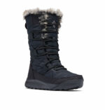 a black boot with fur on the side