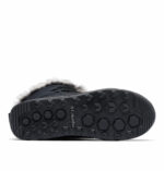 a black boot with fur on the bottom