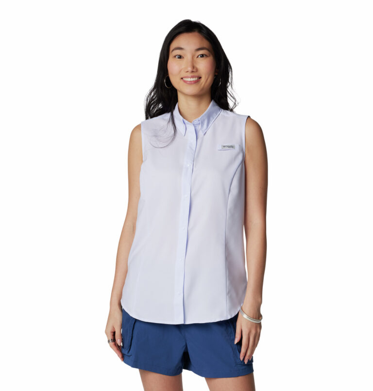a woman in a white shirt