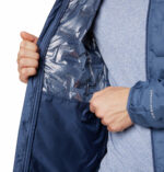a person opening a jacket