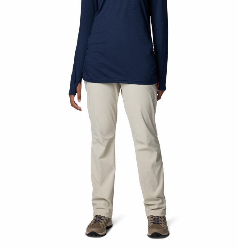a person wearing khaki pants and a blue shirt