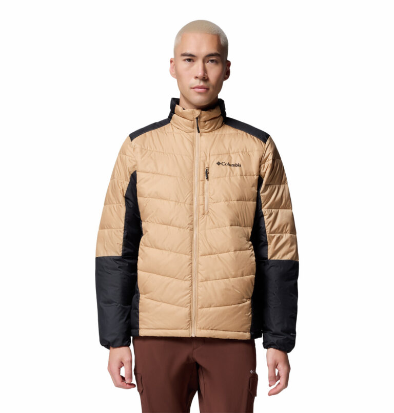 a man wearing a brown and black Labyrinth Loop II Jacket