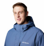 A close up of a Man in a blue jacket front View