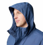 A close up of a Man in a blue jacket front View