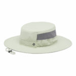a brown hat with a mesh around the brim
