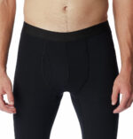 a man wearing black tights