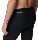 a man wearing black tights