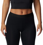 a women wearing black tights