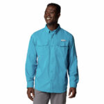 a man wearing a blue shirt