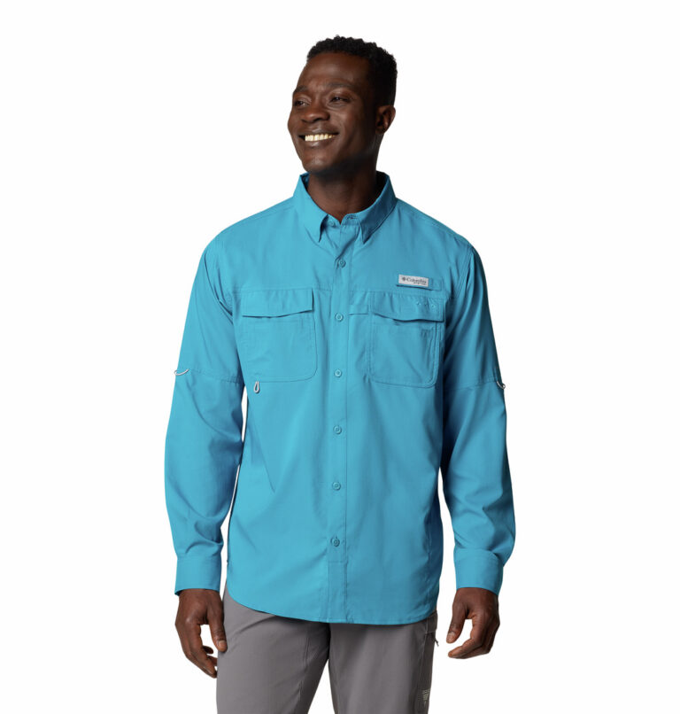 a man wearing a blue shirt