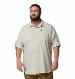 a man wearing a brown Silver Ridge Utility Lite Long Sleeve Shirt