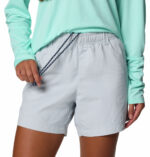A women wearing grey shorts