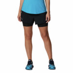 A women wearing black shorts