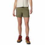A women wearing brown shorts