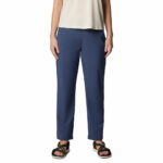 A women wearing a blue pull on pants