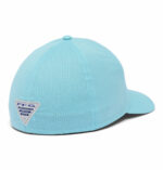 a blue cap
