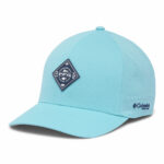a blue cap