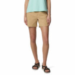 A women wearing brown shorts