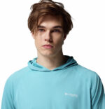 A man wearing a blue hoodie
