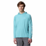 A man wearing a blue hoodie