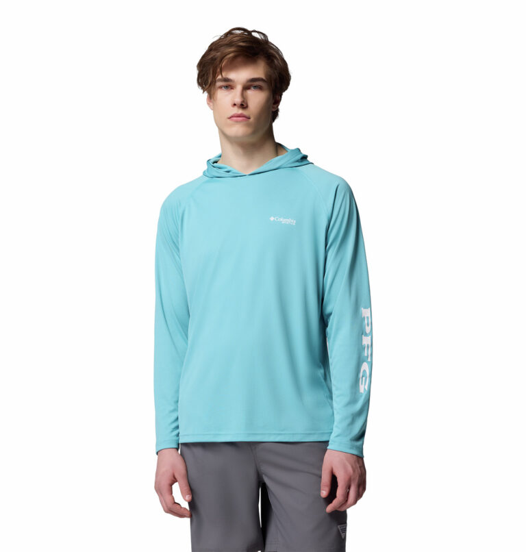 A man wearing a blue hoodie