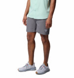 A man wearing fishing shorts