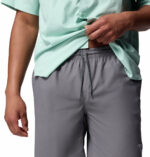 A man wearing fishing shorts