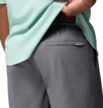 A man wearing fishing shorts