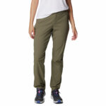 a women wearing brown pants