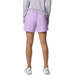 a women wearing pink shorts