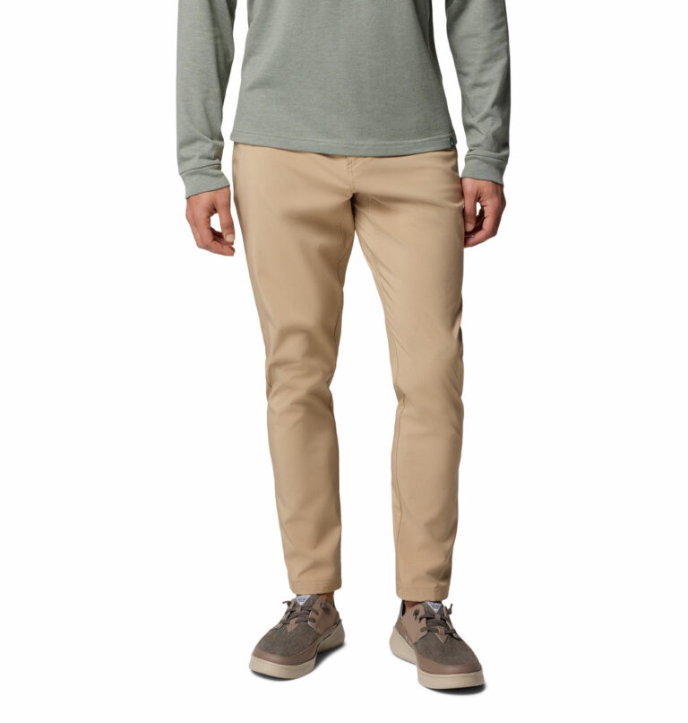 A man wearing brown pants
