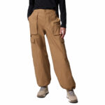 a women wearing a brown Brea Falls Cotton Ripstop Pants