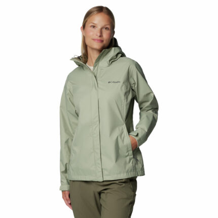 a women wearing a brown Arcadia II Jacket