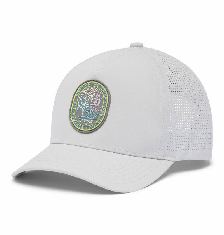 a grey cap
