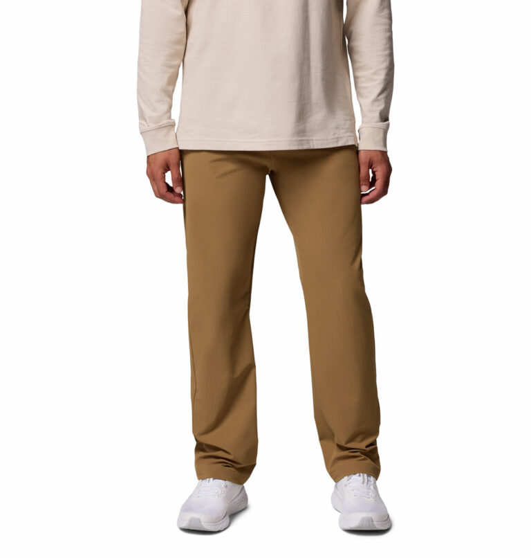 a man wearing brown pants