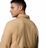 a man wearing a brown Silver Ridge Utility Lite Long Sleeve Shirt